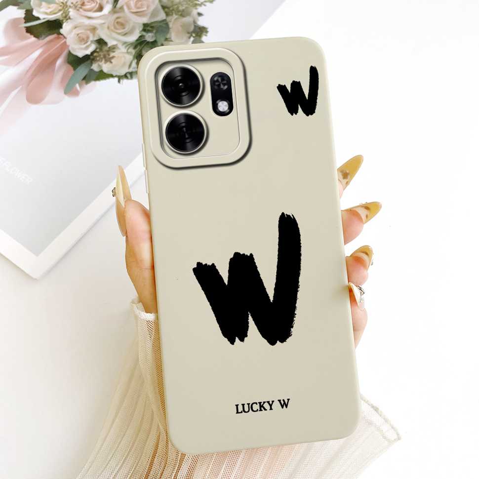 For Honor X6d X6D 5G Case LNA-NX1 Simple Lucky Letters A-Z Silicone Back Cover For Honor Play 60A 60a 5G NLA-AN00 Bumper Shell