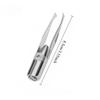 Stainless Steel LED Eyebrow Tweezers Angle Mouth with Light Eyebrow Trimming Clip Removal Slanted Eyebrow Tweezer Makeup Tool