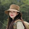 New Spring Summer Women Bucket Hat Waterproof Foldable Large Brim Sun Hat Hangable Outdoor Mountain Camping UV Protection Basin Cap