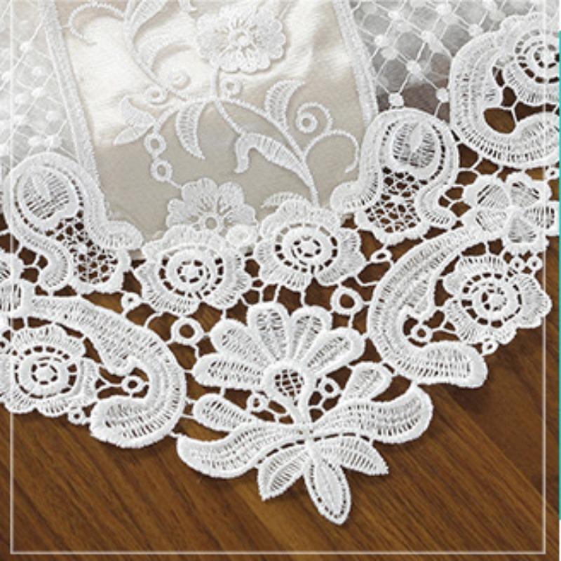 Spetsbord Broderi Bord Flagga Tebord Spets TV-skåp Bord Flagga Spets Polyester Fiber Bord Flagga