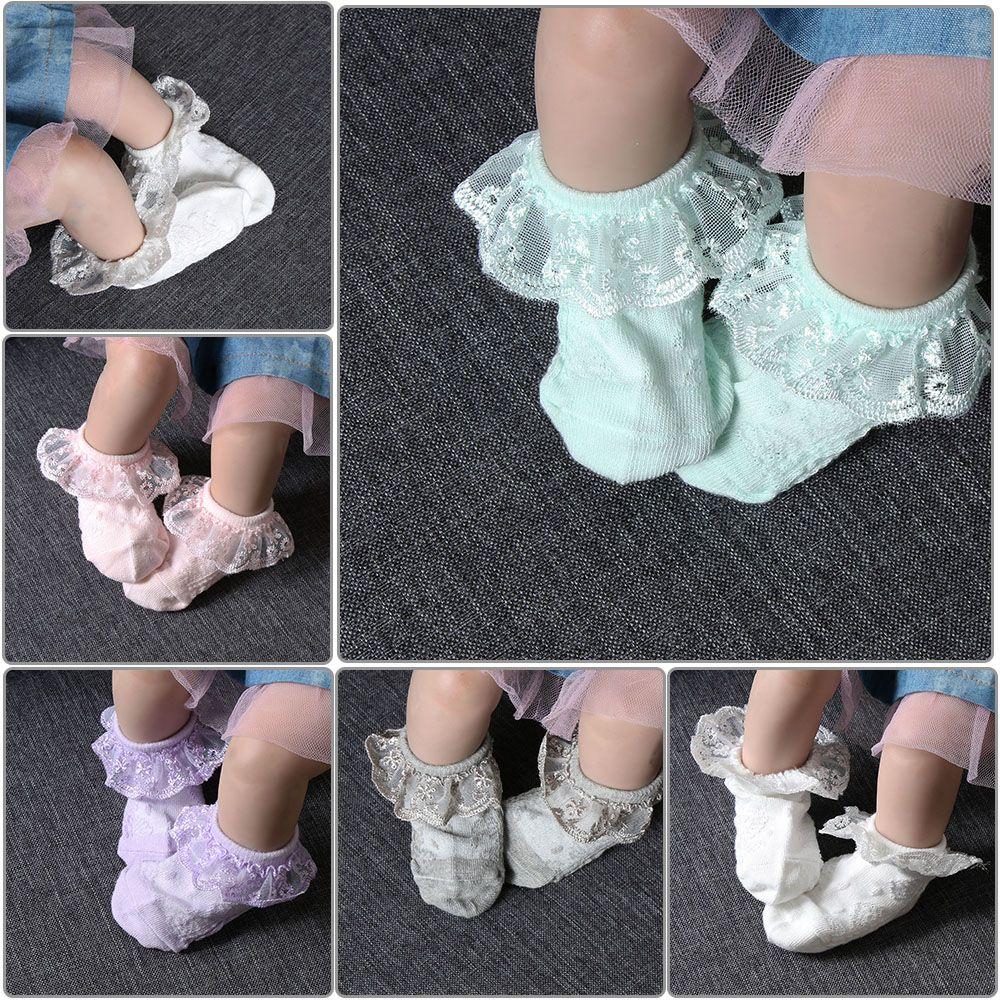 

Children Infant Elastic Girls Knitted Stockings Cotton Baby Ankle Socks Lace