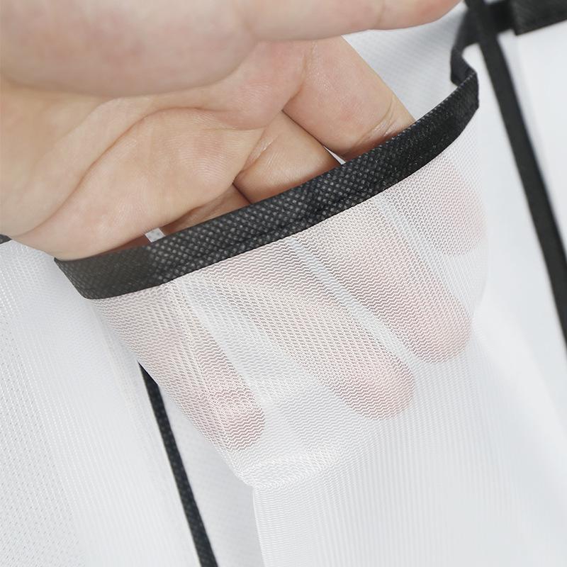 New 24-Compartment Fine Mesh Hanging Shoe Storage Bag with Reinforced Hooks