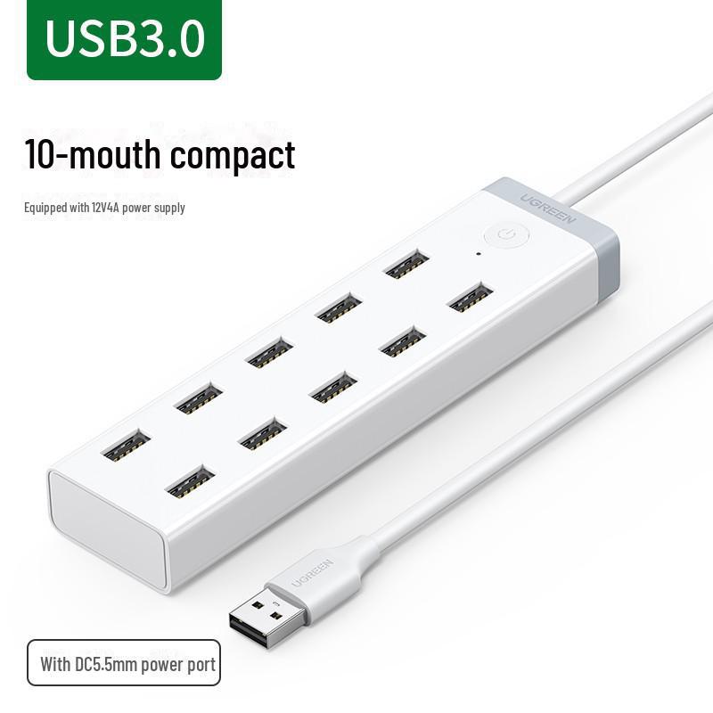 Greenlink USB 3.0 7/10-Port High-Speed Hub for Laptops