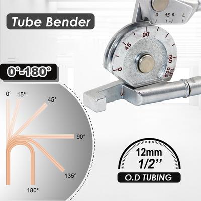 180° Těžký ohýbačka trubek 12mm/1/2'' vnější průměr TRUBKY 0-180 stupňů Ohýbačka trubek a Ruční obráběcí stroje pro ohýbání trubek