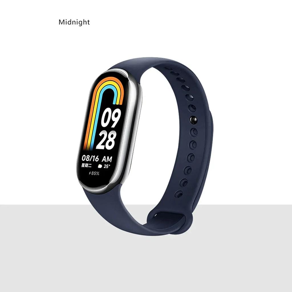 Silicone Strap for Xiaomi Mi Band 9 8 Strap NFC Sports Rubber Bracelet Wristband Pulseira Correa Smart for Mi Band 8/9 Accessory