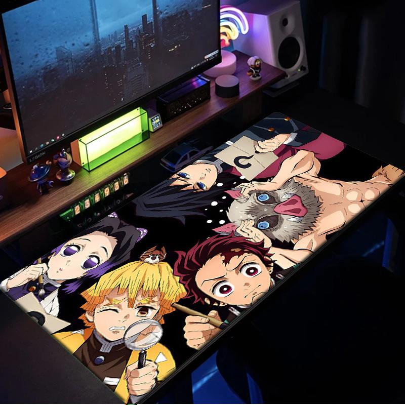 Demon Anime Group Mouse Pad, Rubber Base, Mouse Pad for Gamers and Office Use, Gaming Desk , Easy To Clean Mat Christmas fan gifts