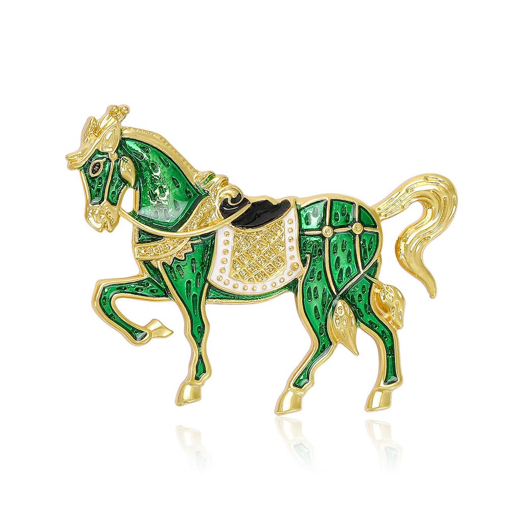 Enamel Horse Brooch for Women Animal Lapel Pins Party Accessories Valentine's Day Gifts