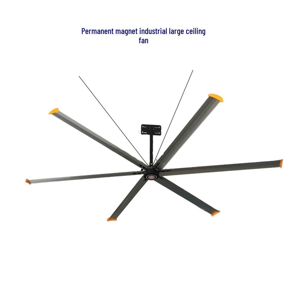 7.3m Industrial Large Ceiling Fan with Permanent Magnet Frequency Conversion for Warehouse, Mall, or Training Hall Ventilation