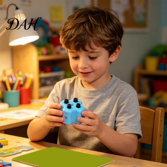 Compact Math Learning Tool 4-in-1 Practice Roller Stamp, Addition Subtraction Multiplication Division Easy for Kids Facts Worksheet Maker Kids,