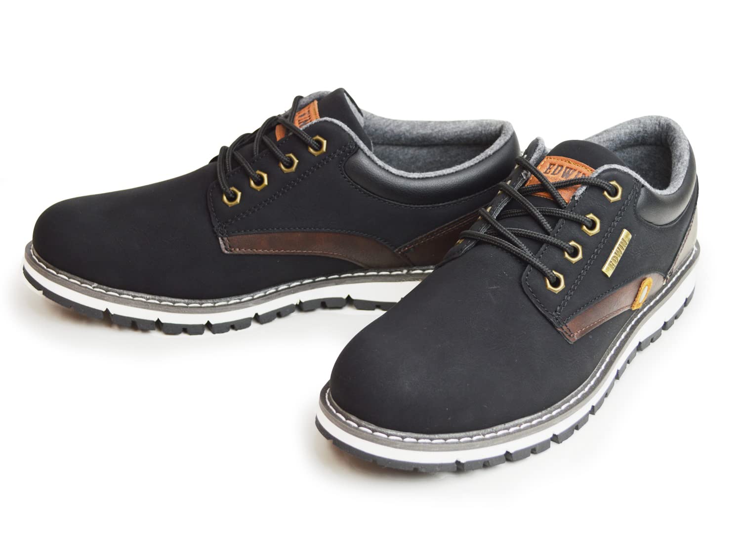 

Edwin Waterproof Work Boots with Size 27cm Men s Low-Cut Insoles, Black, (ed7980) чёрный