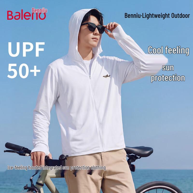 

Baleno Men s UPF50 Sun Protection Hooded Jacket L