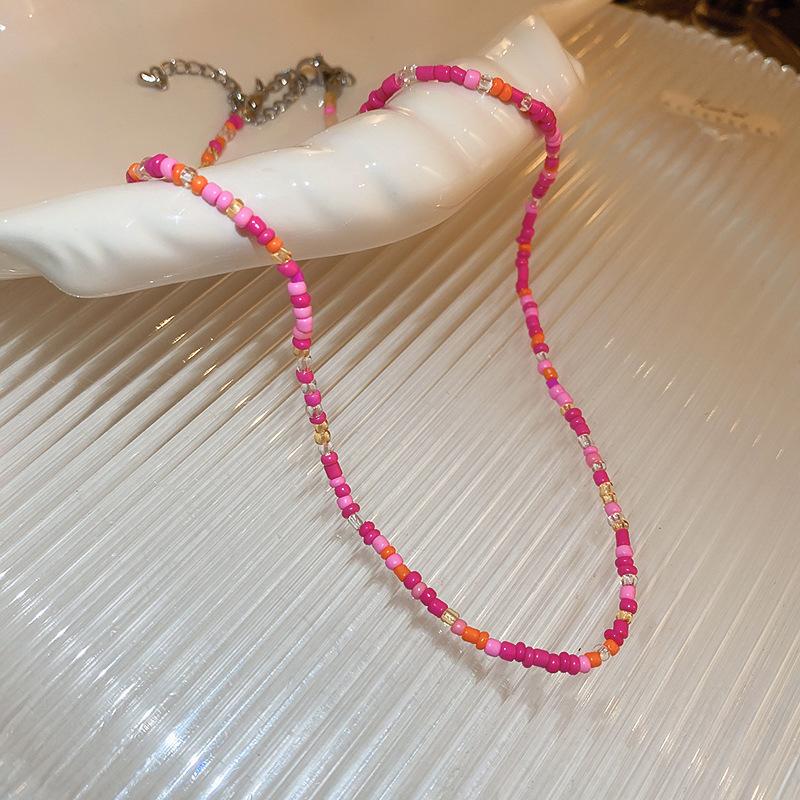 

Барвисте намисто з бісеру з рисового бісеру Мода Прості жінки Чоловіки Бохо Шарм з бісеру Намиста для дівчат Y2K Стиль Ювелірні вироби Подарунки