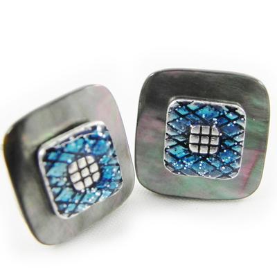 [H2329] - Designer-Ohrringe 'Bora Bora' blau