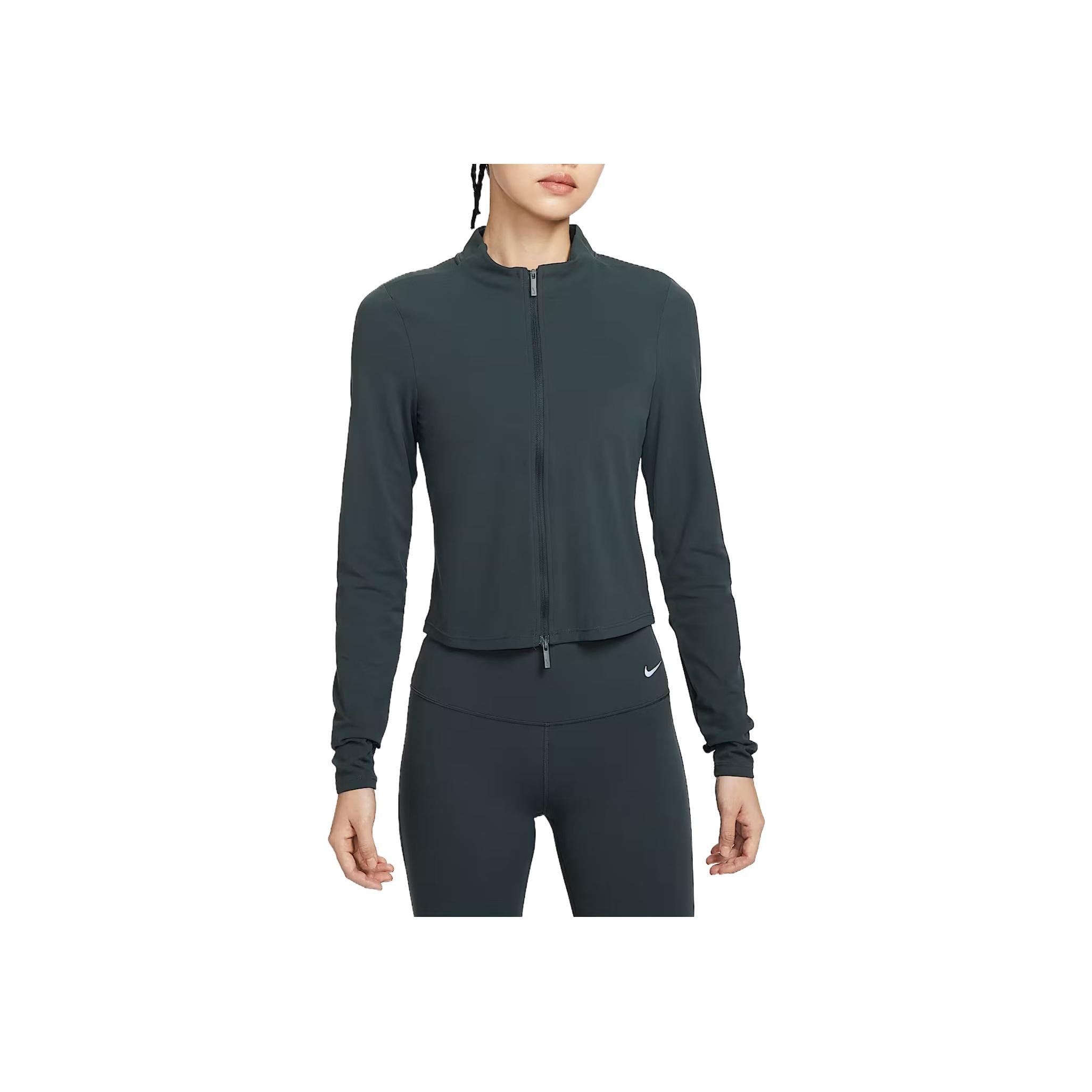 Женский топ Nike Zenvy Dri-FIT InfinaSoft, приятный для кожи, быстросохнущий, цвет Морской Зеленый, FV7424-390 S