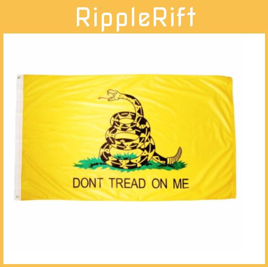 On Dont Tread Me Snake Banner Polyester Material Gadsden Flag For Patriot Events