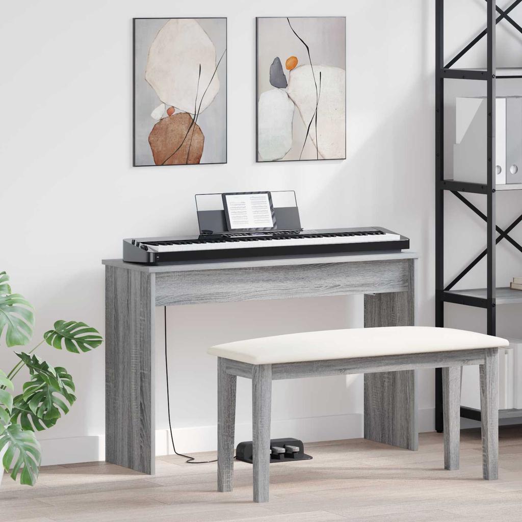 Piano Stand Grey Sonoma 100 x 32 x 64 cm Particleboard