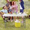 Fold In Half Table Portable Folding Table for Camping Picnic Barbecue Party Indoor Outdoor Sturdy Compact with Carrying Handle