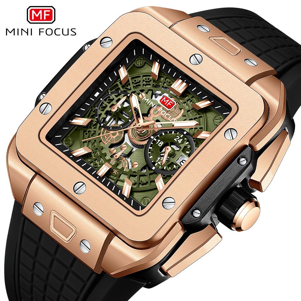 Watch Trendy Men's Watch Composite Square Case Skeleton Men's Watch