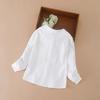 Kids Spring Autumn Long Sleeve Shirt For Children Girls Clothes Baby Tops Tees Cotton Solid Color Exquisite Tie Blouses
