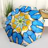 1PC Butterfly Mandala Automatic Open/close Umbrella with 8-Rib Structure for Women/Men, All-Season Use - Travel Essential, Stylish Accessory, Highqual