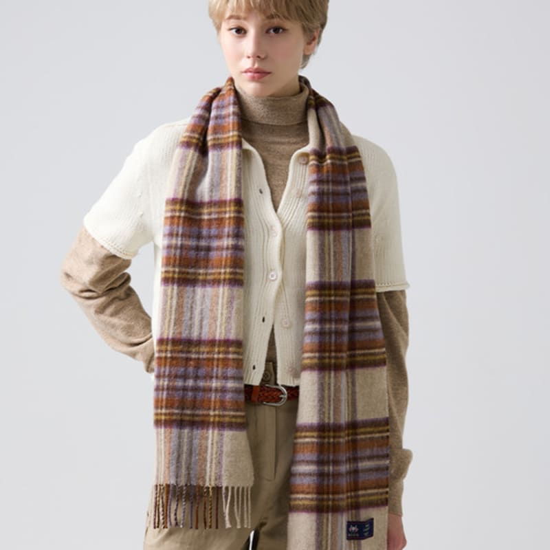 ABRAHAM MOON Merino Wool Muffler 25cm - Dress Header