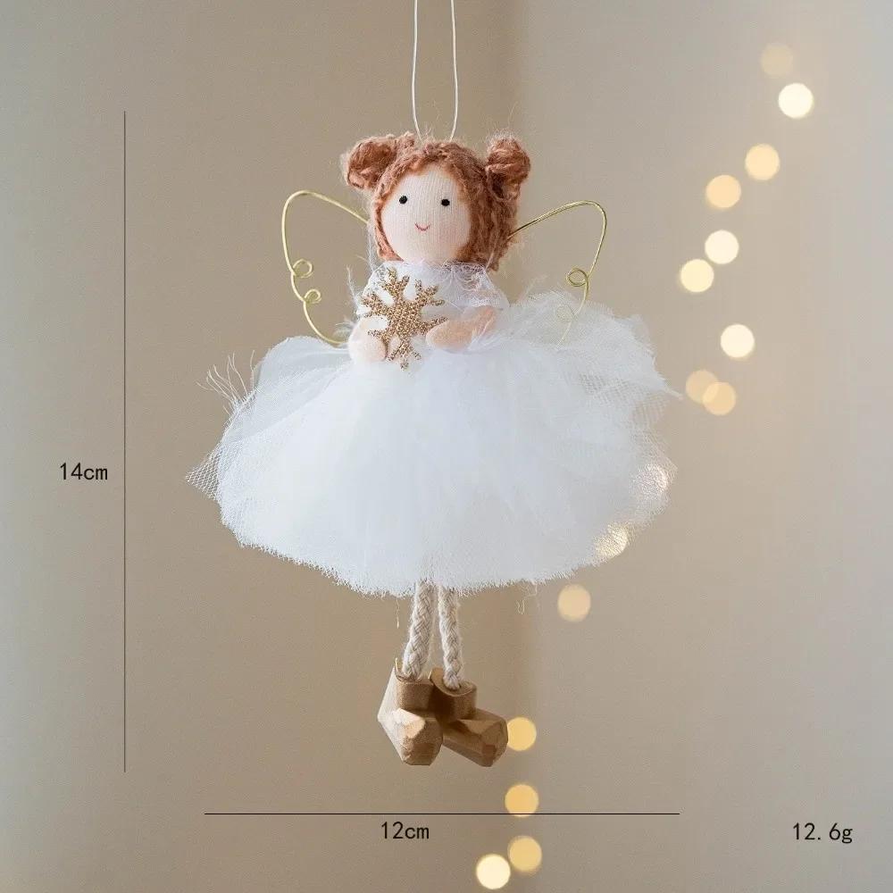 Trendy Cute Christmas Angel Doll Gauze Skirt Hanging Christmas Tree Pendant Ornaments Xmas Tree Pendant Christmas Decor