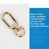 10Pcs 10 Pcs Swivel Clasp Clips Zinc Alloy Metal Construction Key Ring Hook Spring Mechanism Round Shape Spring Snap Hooks