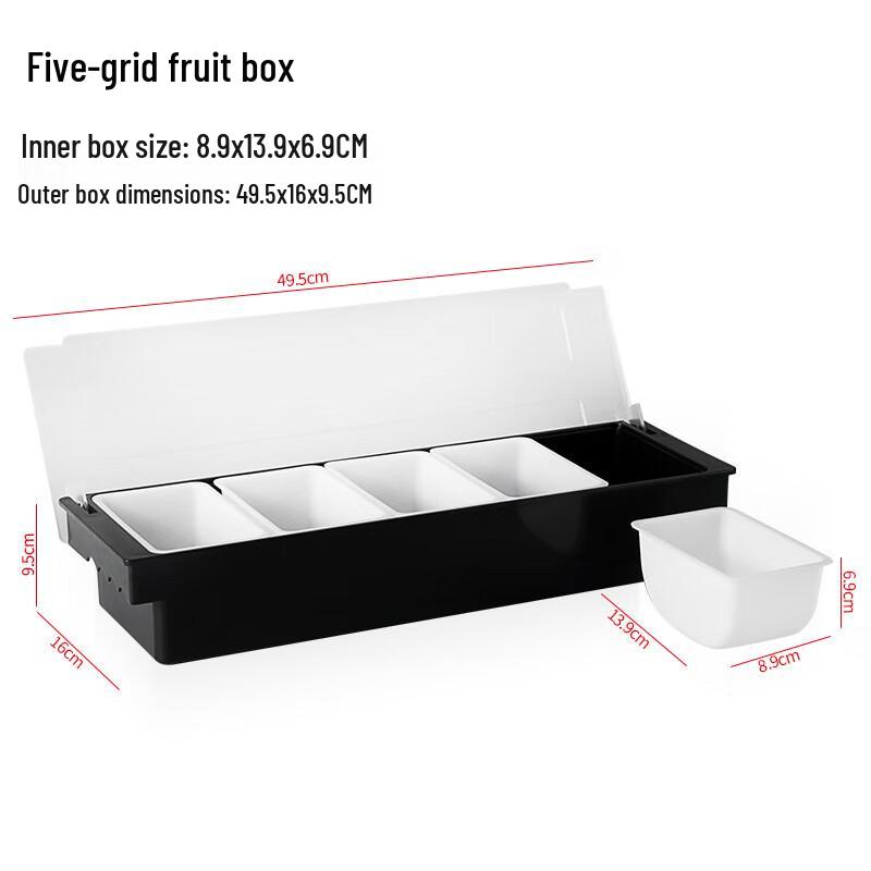 Multi-Compartment Kitchen & Bar Organizer with Lid