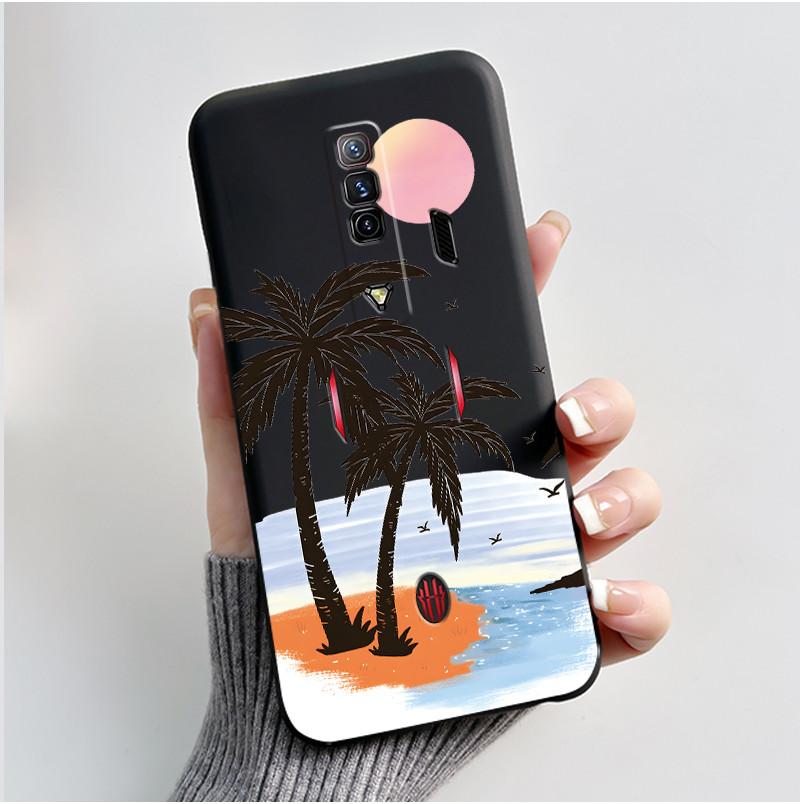

Casing For ZTE nubia Red Magic 7 7S Phone Case Aesthetic Fashion Cute Cat Black Soft Silicone Shockproof Protective Back Cover ZTE nubia Red Magic 7S