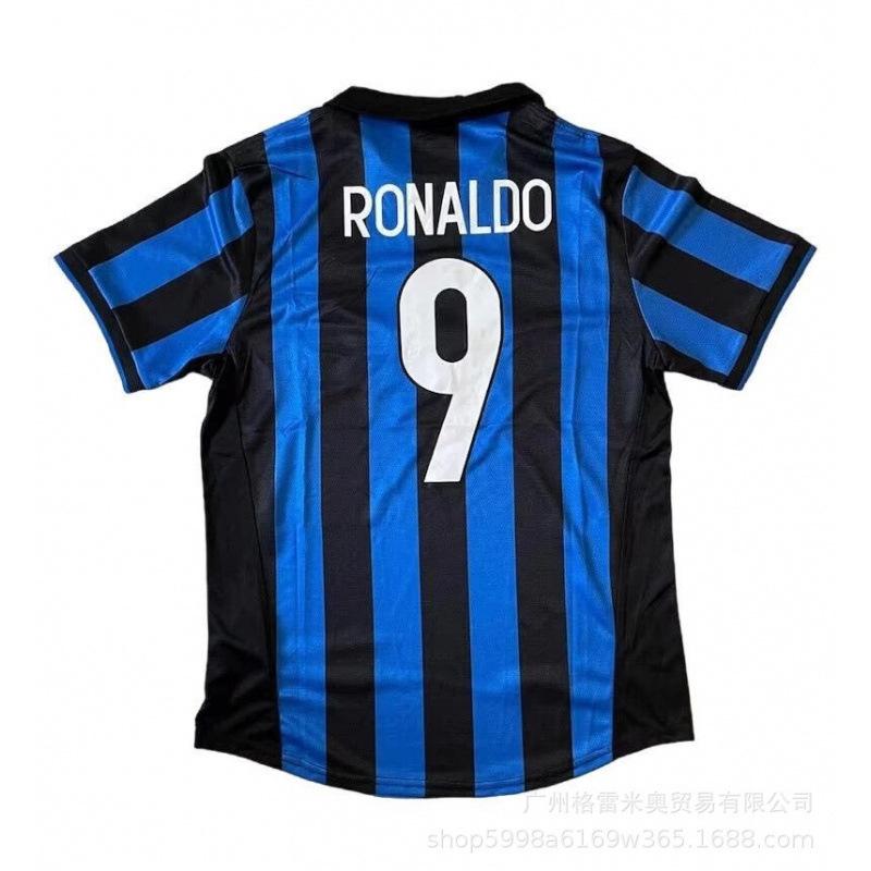 09-10 Inter Retro Jersey Ronaldo Inter Milan 2001/02 Jersey Football Jersey