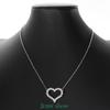 Smyoue 2CT Pass Tested Moissanite Heart Necklace for Women S925 Silver Plated Platinum Simulated Diamonds Pendant Birthday Gift