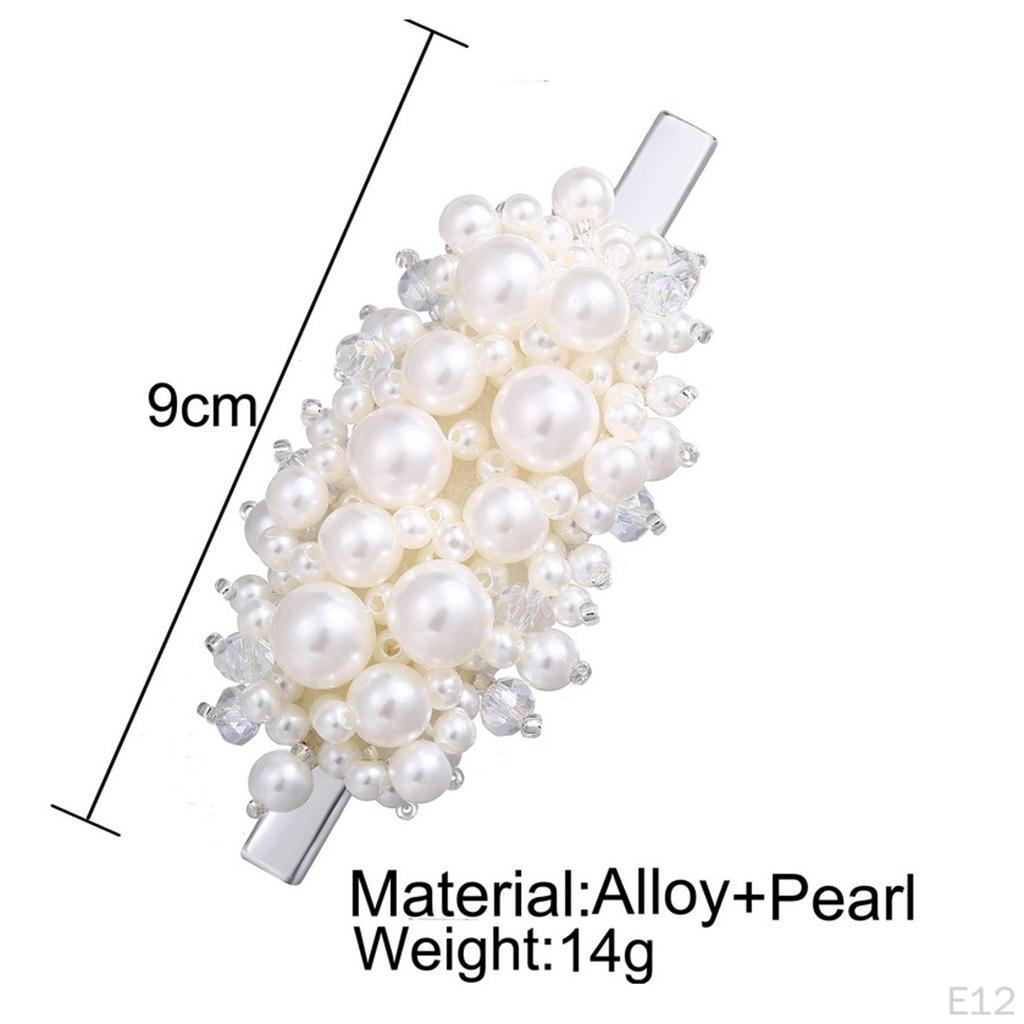 Pearls Hair Pin Barrettes Flower Brooch Lady Womens Jewelry Valentines Day Gifts