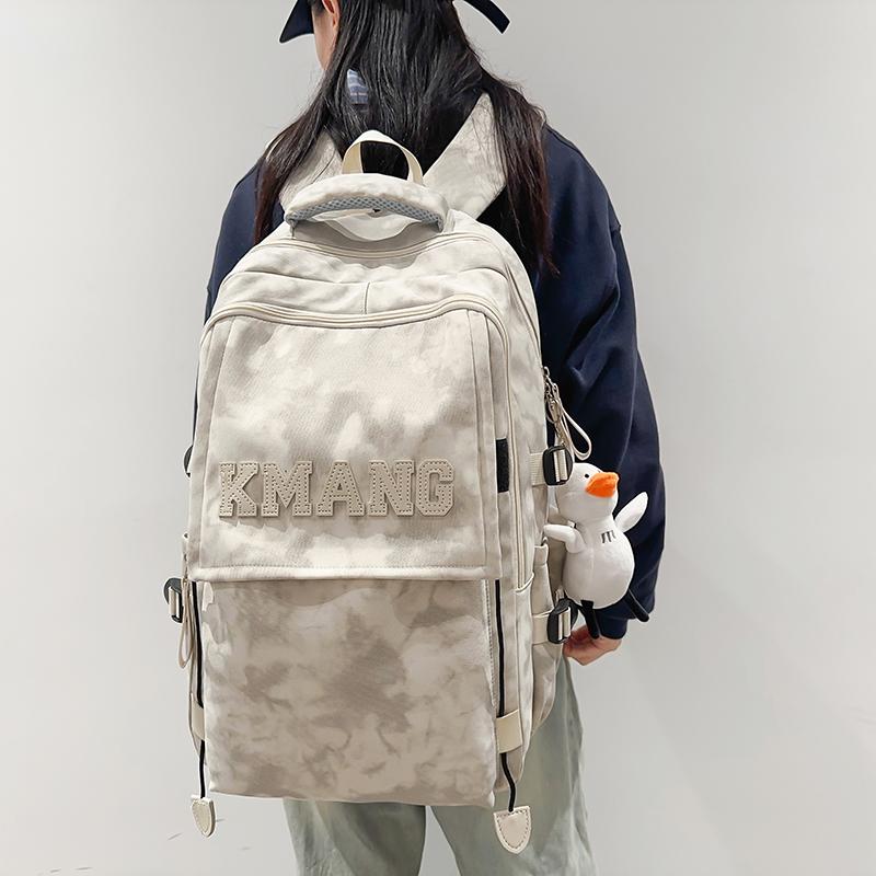 Middle School Student Schoolbag Men's Letter Backpack Women's Large Capacity Backpack