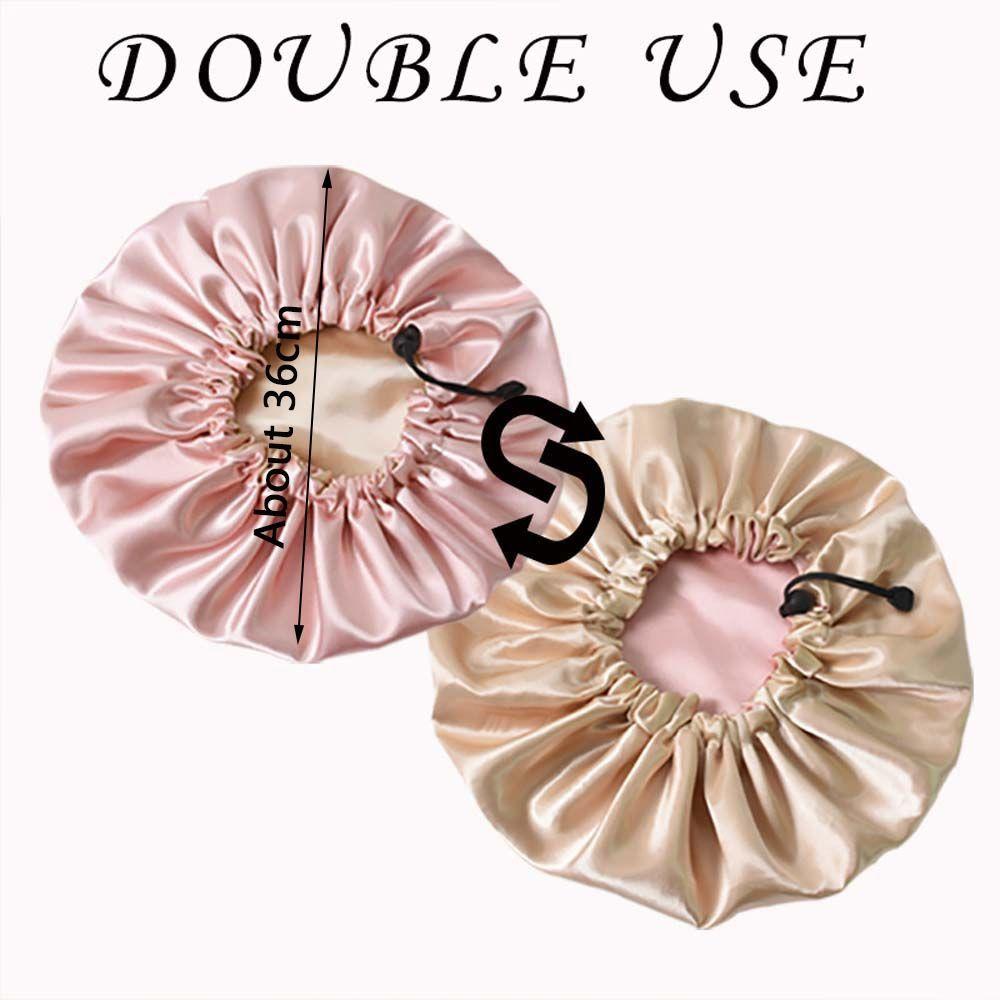 Hair Care Hair Styling Accessories Reversible Satin Bonnet Night Hair Cap Sleep Bonnet Shower Cap