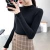 Women's Ruffle Half High Neck Long Sleeve Sweater - Early Spring & Autumn Style