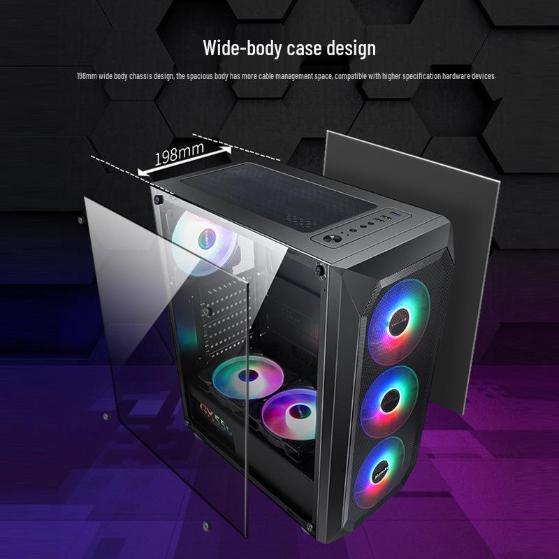 Caixa Gamer ATX Night Hunter 5 Refrigerada a Água com Painel Lateral Transparente