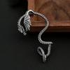 Retro Punk Viking Winged Dragon Stainless Steel Ear Wrap Flying Dragon Ouroboros Clip Earring Unisex Party Stylish Accessory
