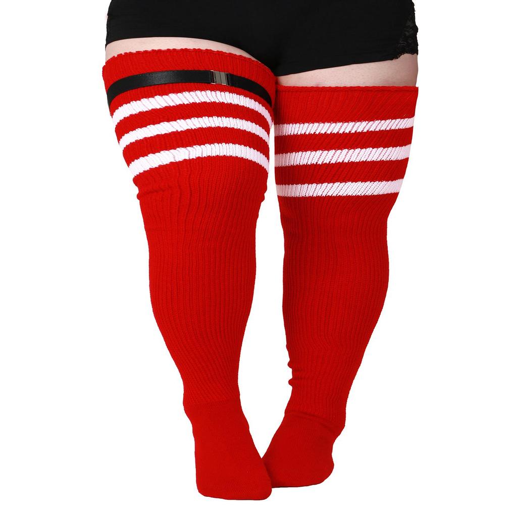 Plus Size Women's Compression Knee-High Socks - Extra Thick Over-the-Knee for Autumn/Winter