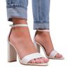 Where's That From Damen/Damen Skye PU Riemchensandalen mit Schnalle und Blockabsatz