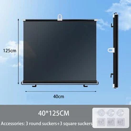 Retractable Sun Shade Auto Retractable Sun Shades Front/Rear Shutter Auto Interior Accessories Car Anti UV Sun Visor Protector Black-40cm