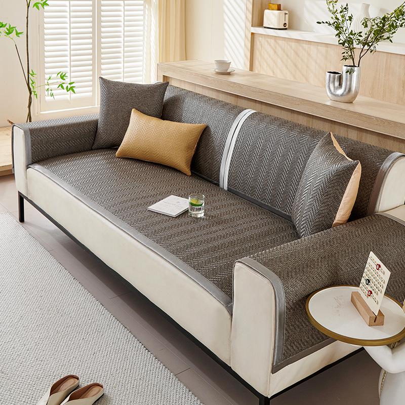 Summer Summer Mat Sofa Cushion Summer Anti-Scratching Rattan Mat Cushion Non-Slip Sofa Cover Seat Cushion