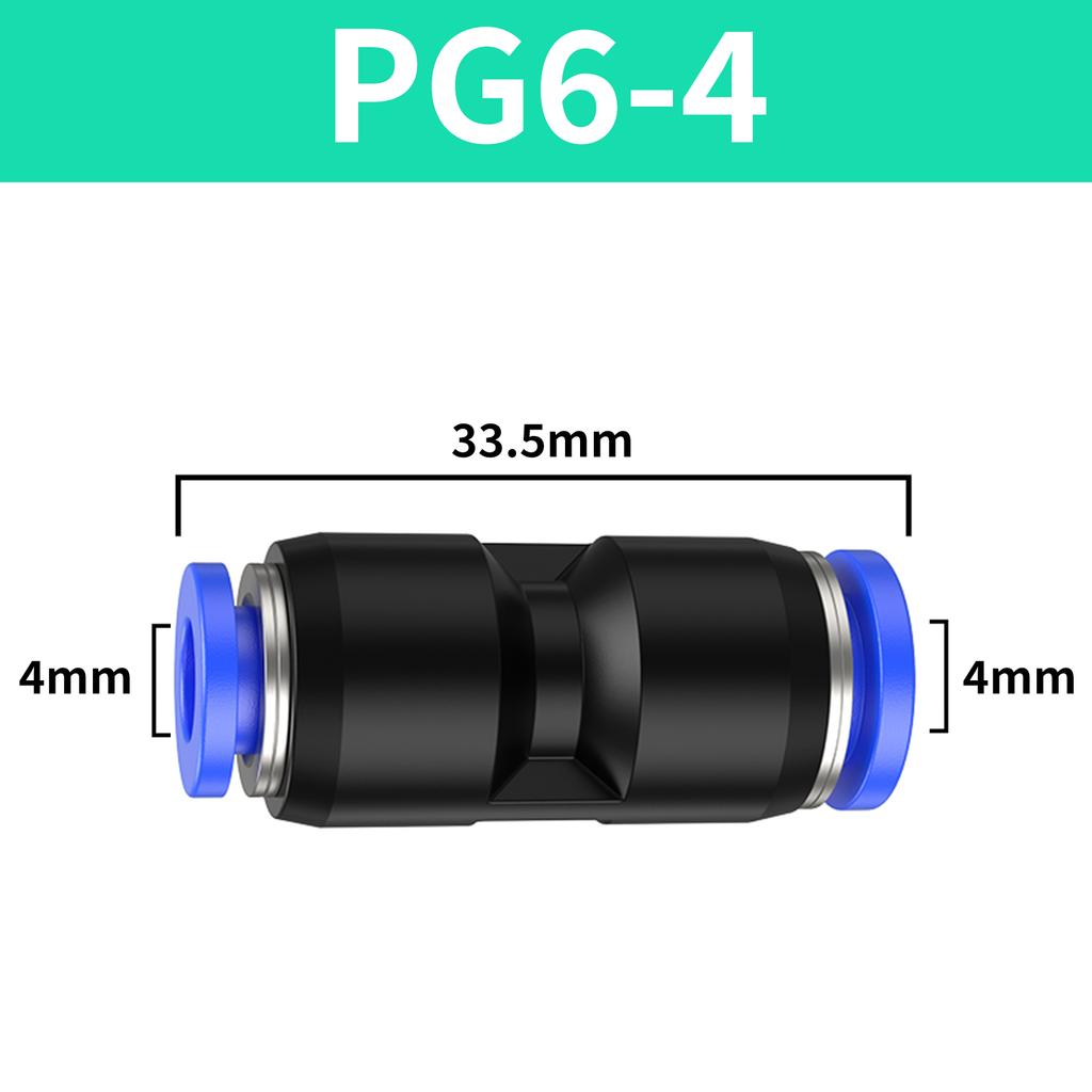 Pneumatic Fittings Fitting Plastic Connector Reducing Joint PU PG for Air Water Hose Tube Push In Straight Gas Quick Connection
