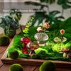 5pcs Mushroom Glass Planter Colored Plant Propagation Station Mini Terrarium for Plants Unique Small Glass Vase for Flowers