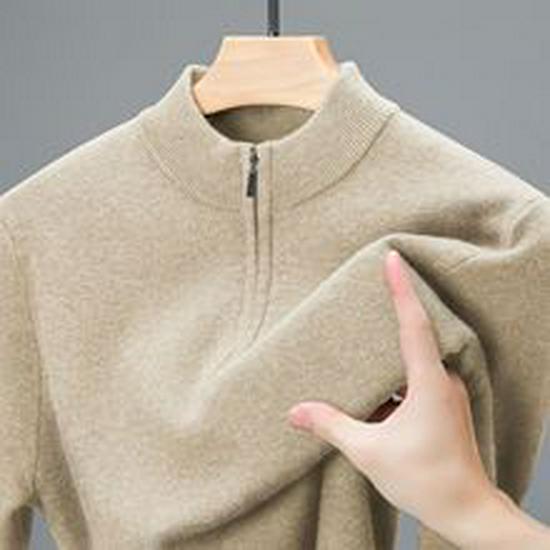 Herren Rollkragenpullover aus Wolle: Übergröße, Lockerer Schnitt, Einfarbig - Perfekt für Herbst/Winter Freizeitkleidung