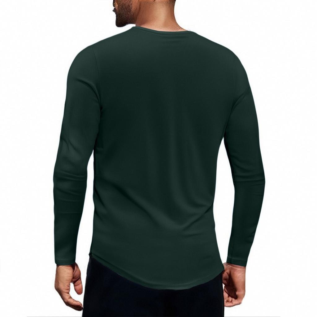 Men's V-neck Long-sleeved Top Is Casual