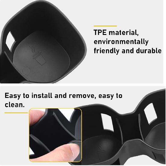 Compatible With 2024 2025 2026 Honda CRV Cup Holder Ert,-2026 CRV CR-V Center Console Cup Holder, 2024 2025 2026 CRV Accessories(TPE Material)