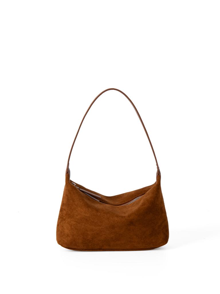 Underarm Bag for Women, Korean Version Suede Patchwork Design, High-end, Fashionable, Versatile, Hand-held Shoulder Bag for Women