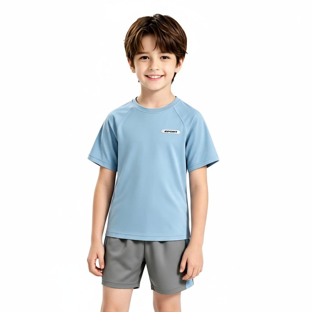 Boys' Quick Dry Sportswear Set 2 Piece Athletic Outfit for Running Training