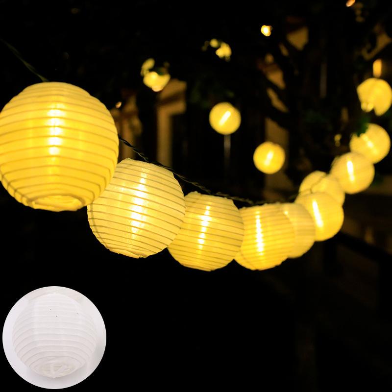 

LED Nylon Lantern String Outdoor Garden Park Courtyard Terrace Solar Decorative Light 5m 20led