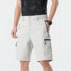 Mens Cargo Shorts Zipper Pocket Summer Quick Dry Shorts Climbing Jogger Elastic Waist Sports Knee Lenght Pants